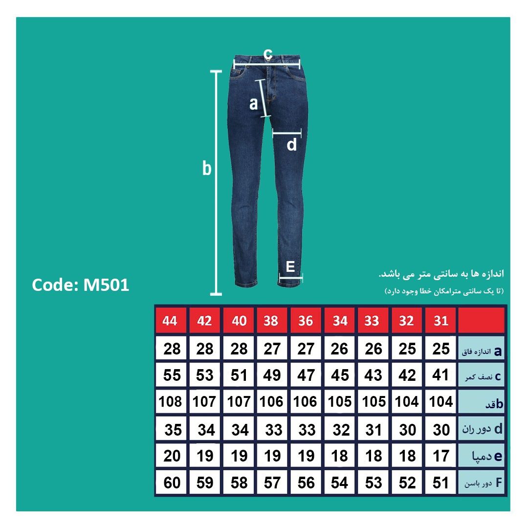 شلوار جین مردانه پاتن جامه مدل 101121000325098  -  - 6