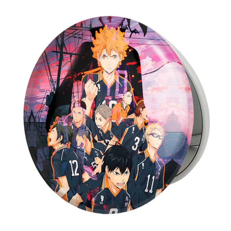 آینه جیبی خندالو طرح تیم کاراسونو انیمه هایکیو Haikyu مدل تاشو کد 17793 