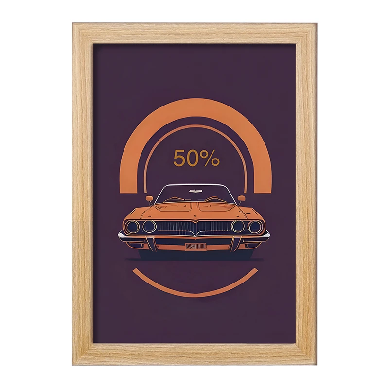 تابلو خندالو مدل ماشین کلاسیک کد F10438