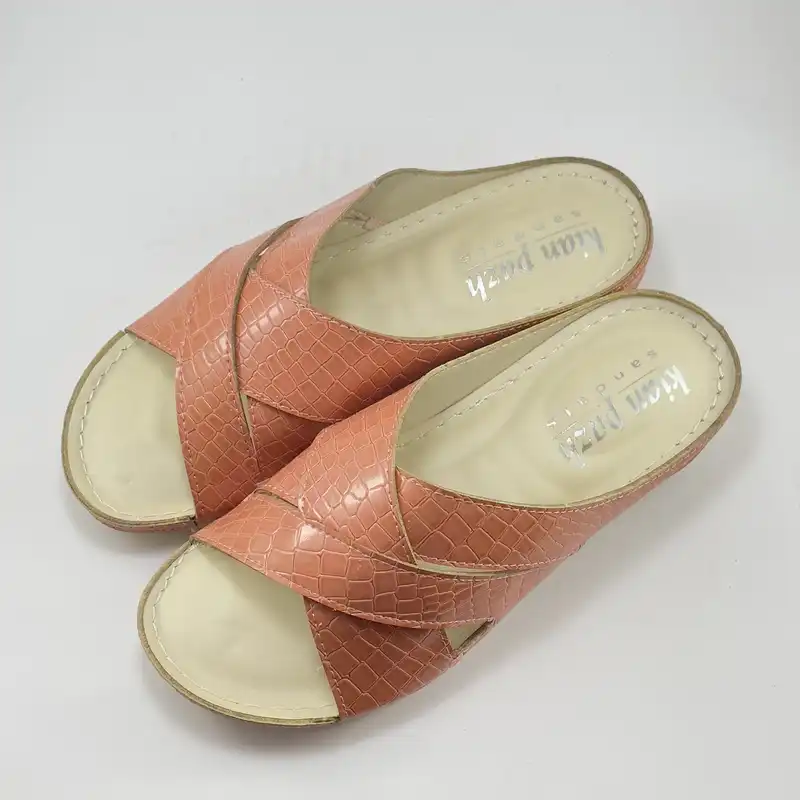 دمپایی زنانه مدل چرمی