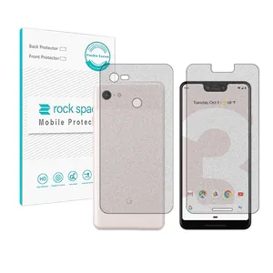 Rockspace HyGAM model gaming screen protector suitable for Google Pixel 3 XL mobile phone along with phone back protector