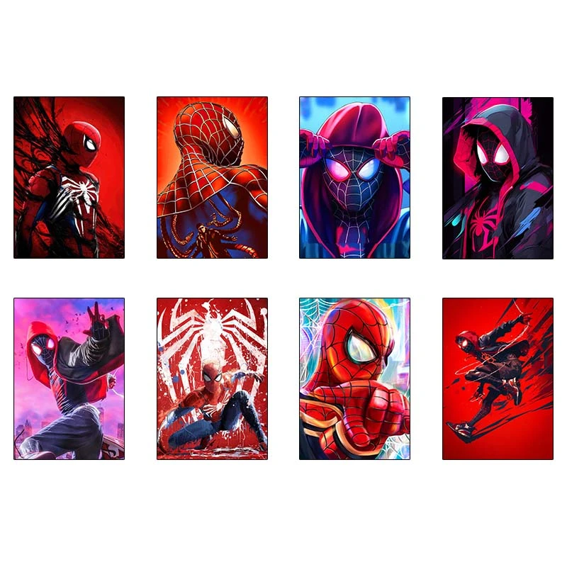 پوستر کارنيکا طرح Man-مرد عنکبوتی Spider کد 14493 مجموعه 8 عددی