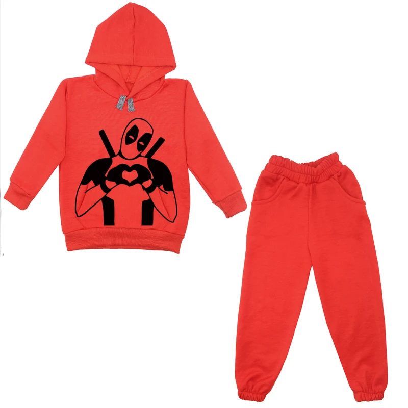 ست هودی و شلوار پسرانه مدل ددپول کد A04