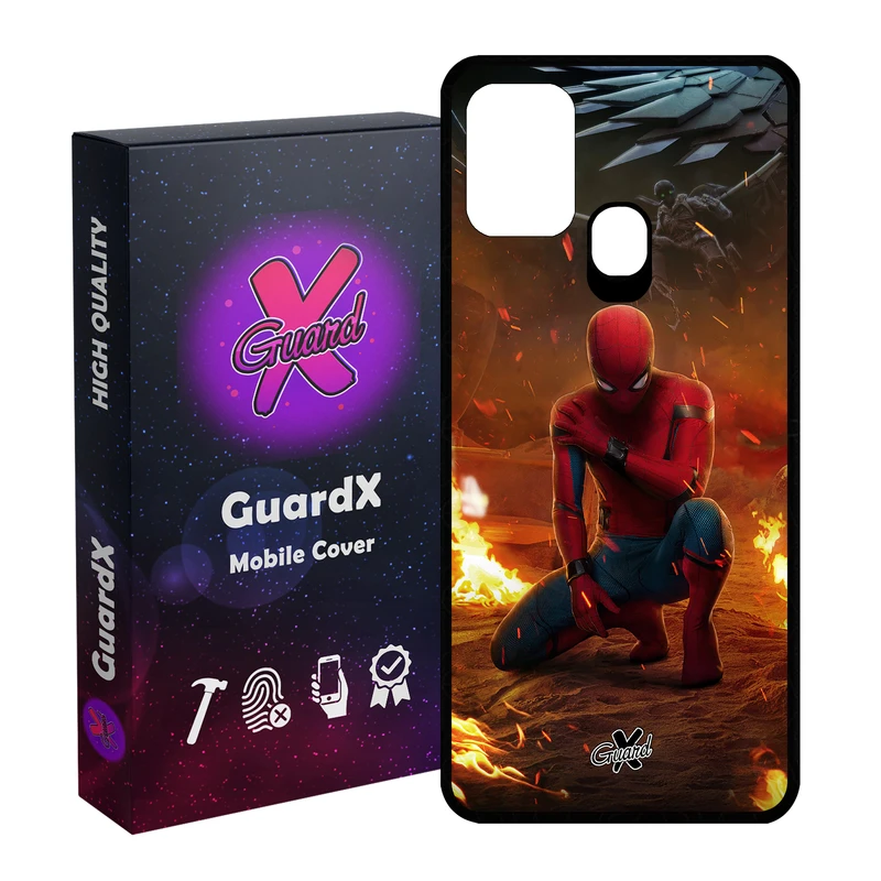 کاور گارد ایکس طرح Spider Man مدل Glass10098 مناسب برای گوشی موبایل سامسونگ Galaxy M31 / M31 Prime / F41