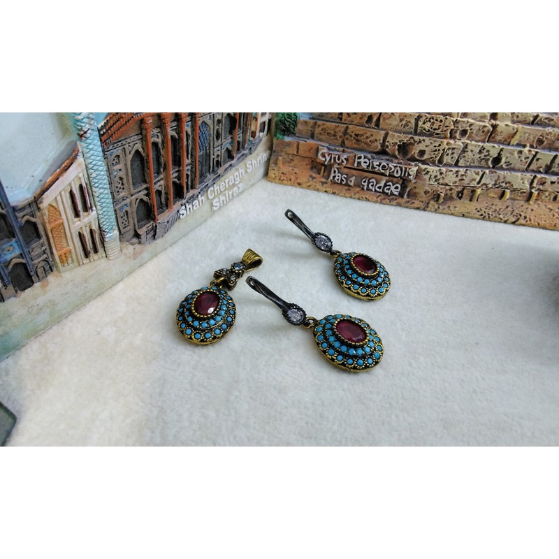 نیم ست نقره زنانه مدل gol-9100