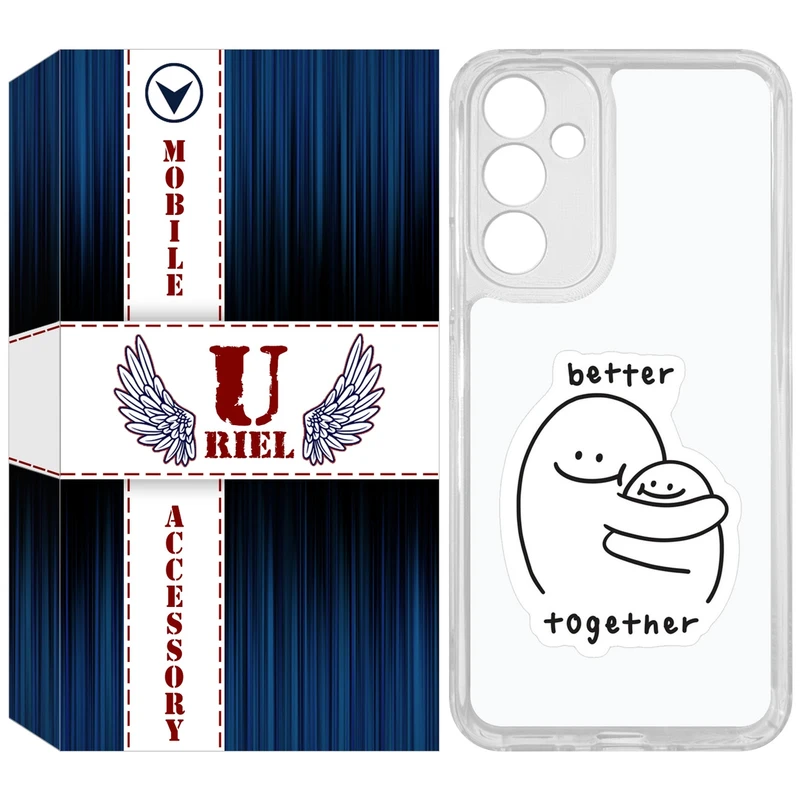 کاور یوریل مدل Clear کد 90 طرح Together مناسب برای گوشی موبایل سامسونگ Galaxy A54