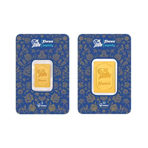 شمش طلا 24 عیار پارسیس مدل 15 بسته 2 عددی