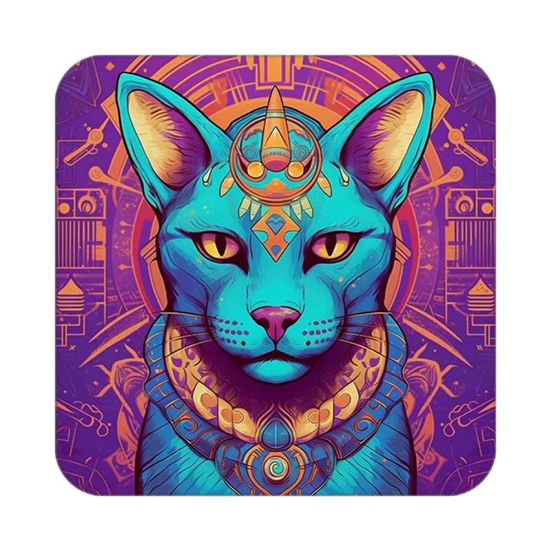 زیر لیوانی کاکتی طرح حیوانات رنگی مدل mp25736