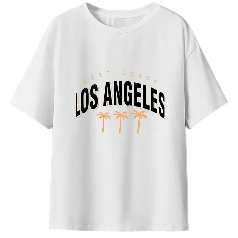 تی شرت آستین کوتاه زنانه مدل لس آنجلس پرمیوم