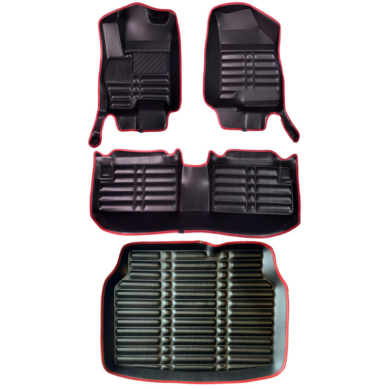 کفپوش پنج بعدی خودرو مدل نواردار مناسب برای ام وی ام X55-X55Pro به همراه کفپوش صندوق