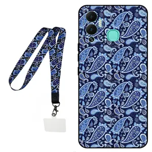 Megafone Paisley 0026 Cover For Infinix Hot 12 Play With Wrist strap