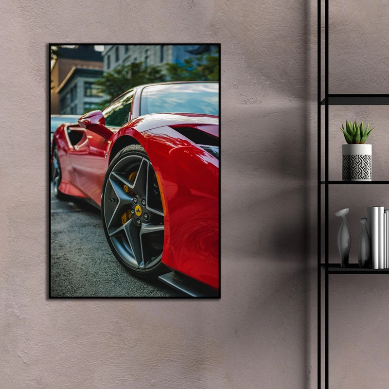 تابلو بکلیت طرح ماشین فراری مدل B-D2250 فریم مشکی