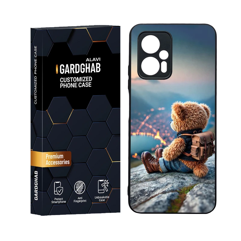 کاور گارد قاب علوی مدل دورژله ای پشت گلس کارتونی و انیمه مناسب برای گوشی موبایل شیائومی Poco X4 GT