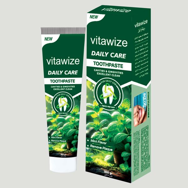خمیر دندان روزانه ویتاوایز مدل daily care وزن 100 گرم