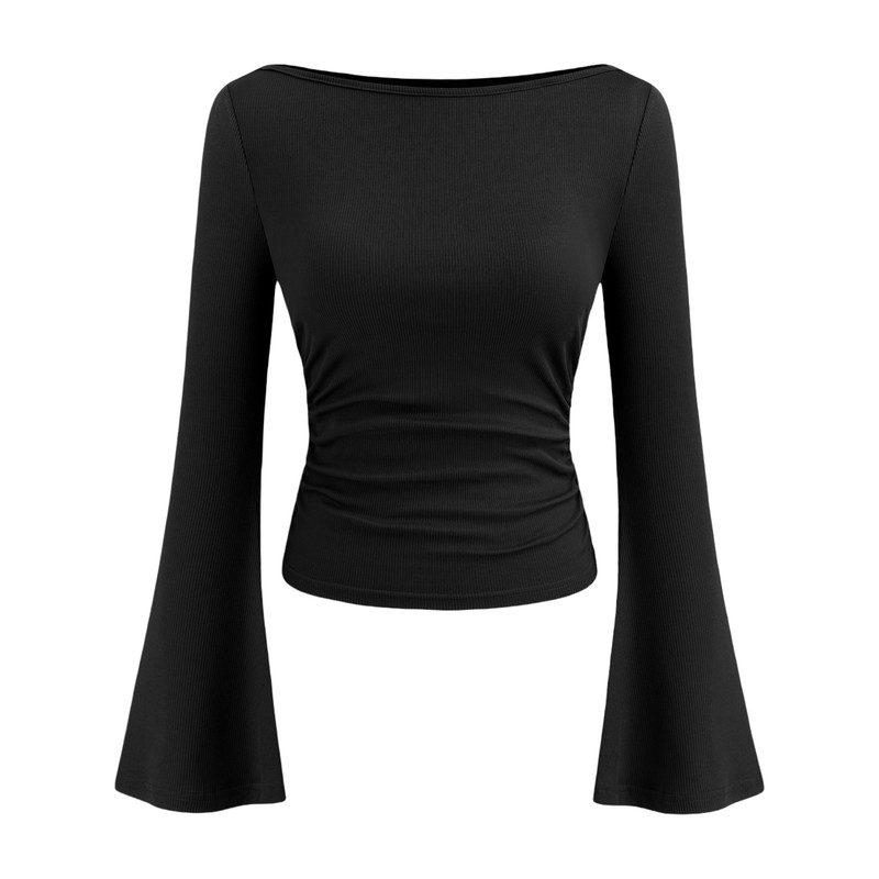 بلوز آستین بلند یقه قایقی زنانه آرمادیا مدل لانا کبریتی BK19