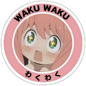 استیکر مدل Spy x - Family Anya Waku Waku