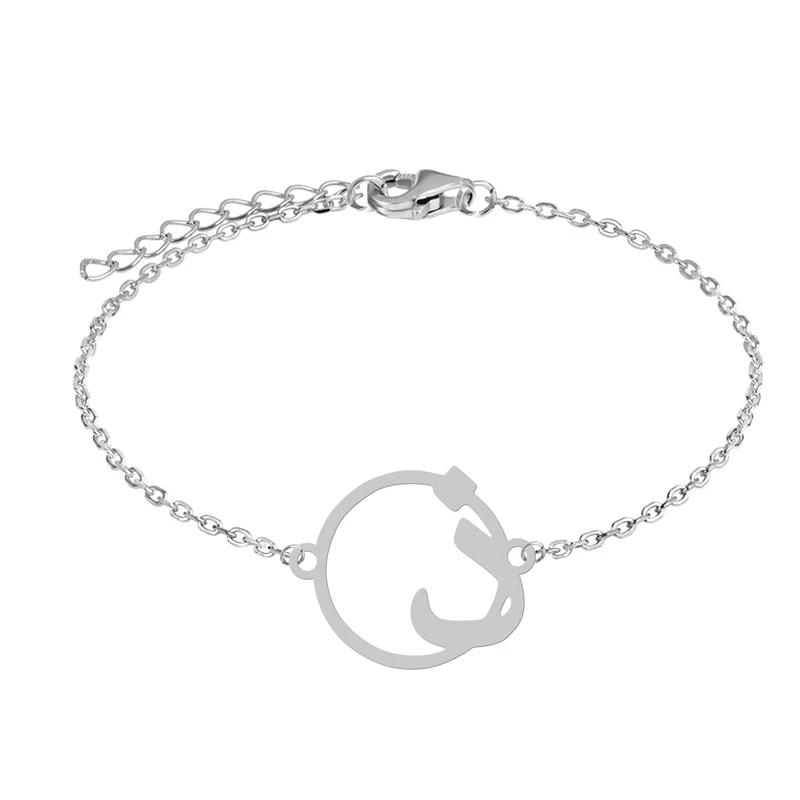 دستبند زنجیری زنانه هایکا مدل حرف ذ کد z.dh119