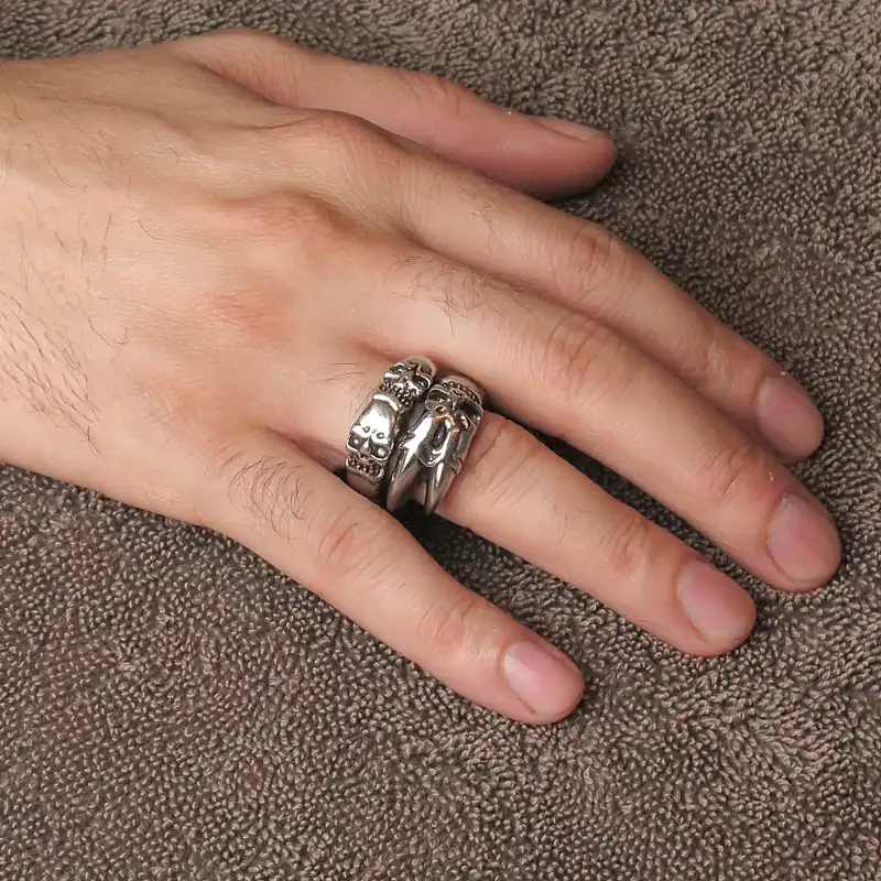 انگشتر مردانه مدل چنگ عقاب کد F010