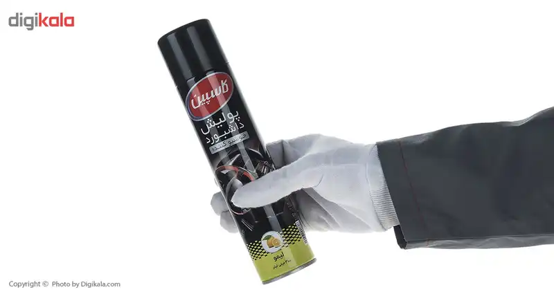 اسپری پولیش داشبورد خودرو کاسپین مدل Lemon حجم 300 میلی لیتر