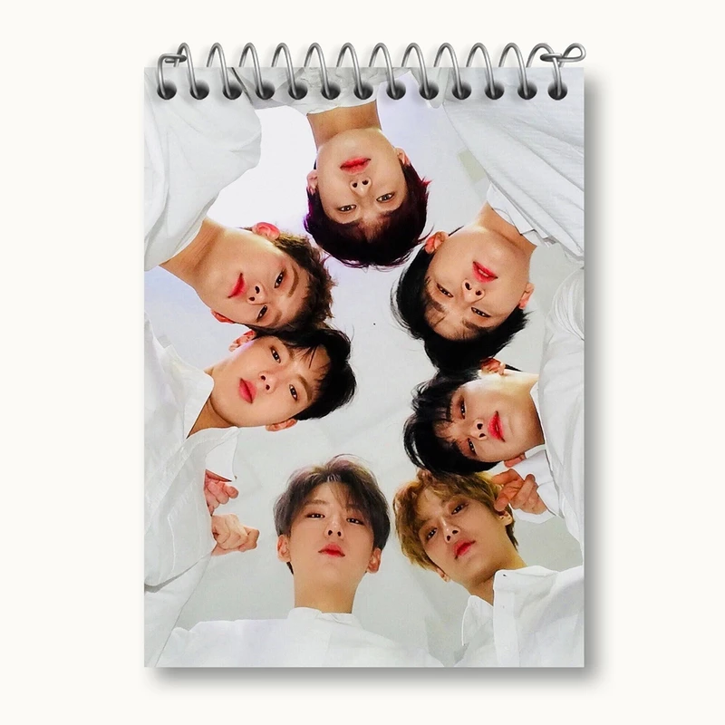دفتر یادداشت 50 برگ خندالو مدل گروه مانستا اکس Monsta X کد 21203