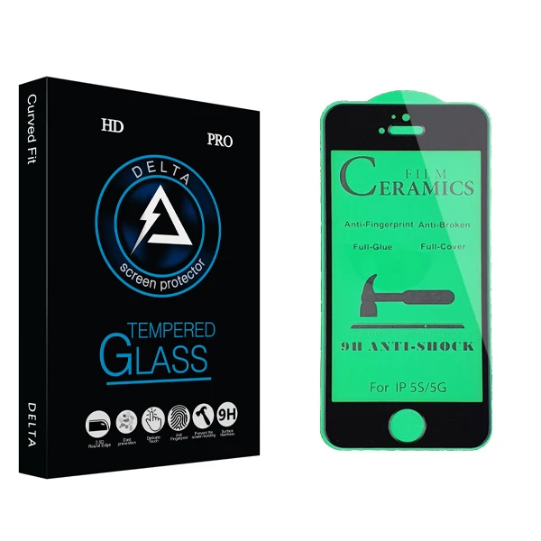 محافظ صفحه نمایش سرامیکی دلتا مدل HD مناسب برای گوشی موبایل اپل iPhone 5s