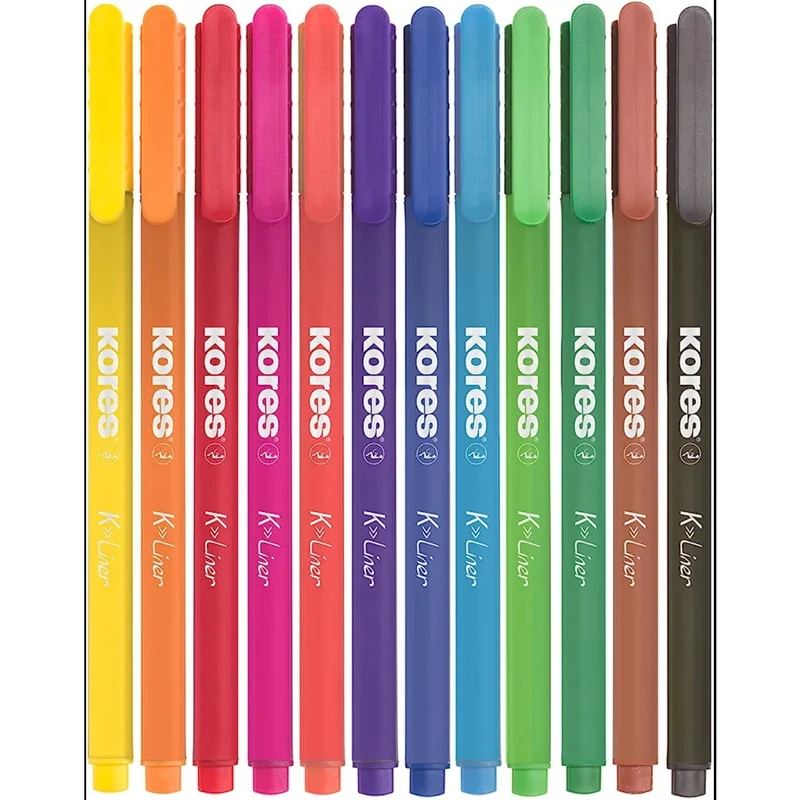 عکس شماره 2 : روان نویس کورس مدل fine liner طرح قایق بسته 12 عددی