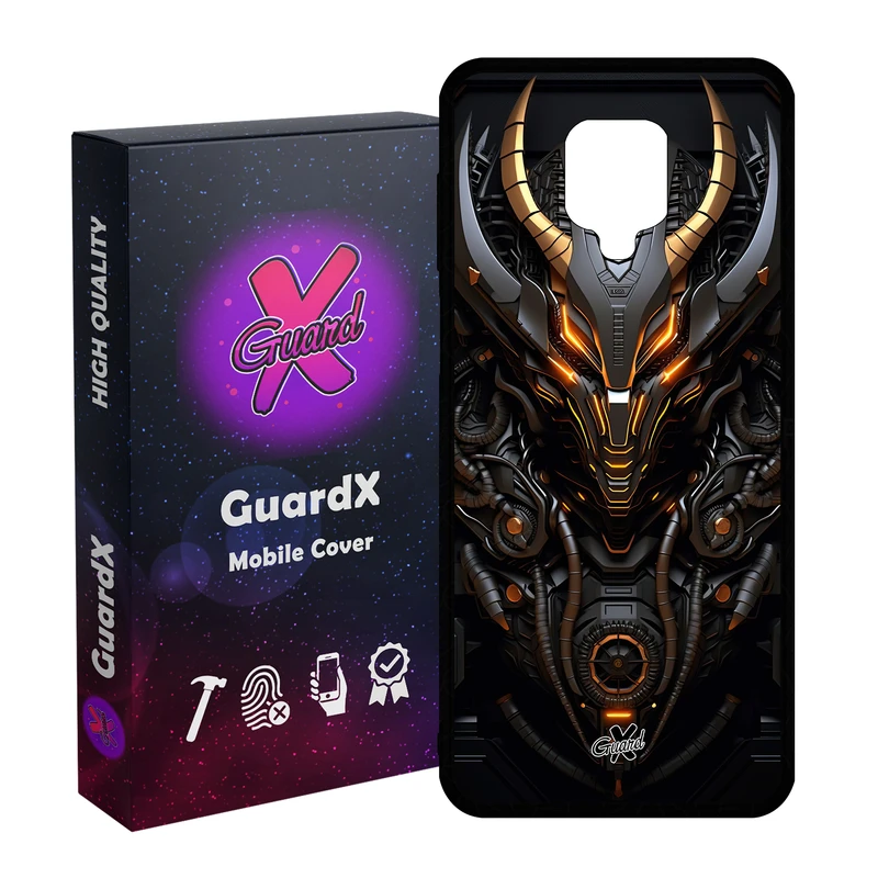 کاور گارد ایکس طرح جنگجو مدل Glass10615 مناسب برای گوشی موبایل شیائومی Redmi Note9 Pro/Note 9 Pro Max/Redmi Note 9S/MI Poco M2 Pro