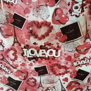 کاغذ کادو مدل I LOVE YOU بسته 5 عددی