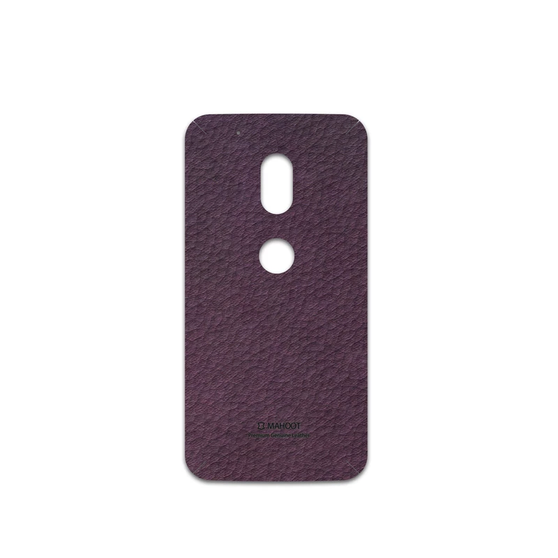 برچسب پوششی ماهوت مدل Purple-Leather مناسب برای گوشی موبایل موتورولا Moto G4 Play
