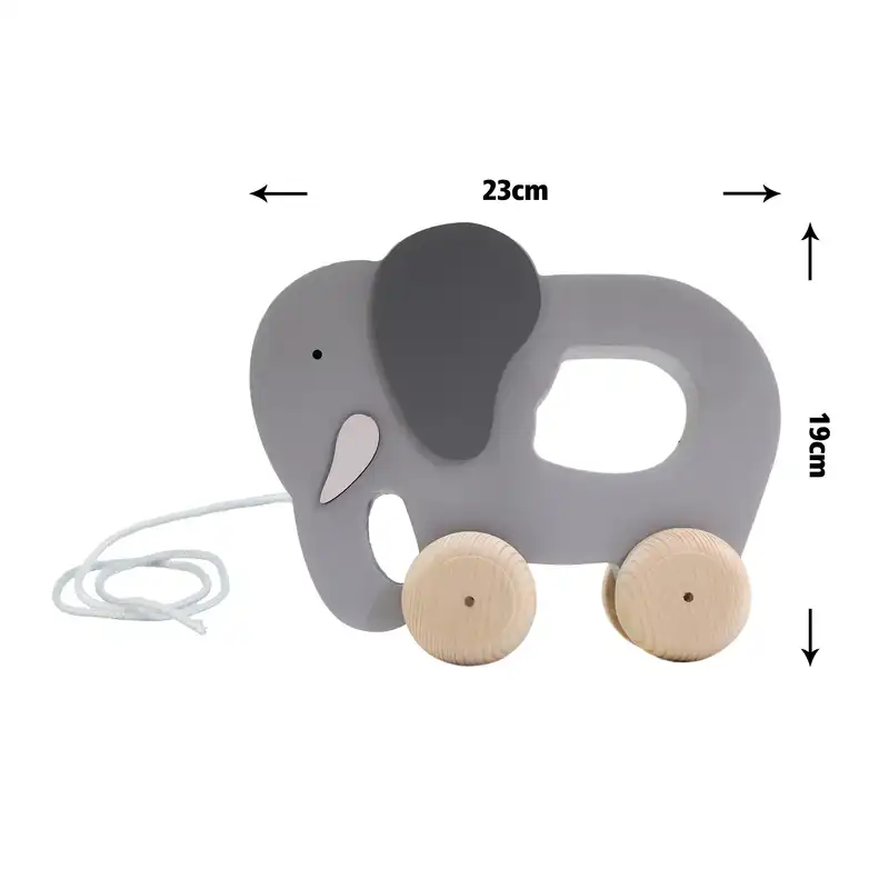 اسباب بازی چوبی مدل فیل ماشینی MKids48-1A