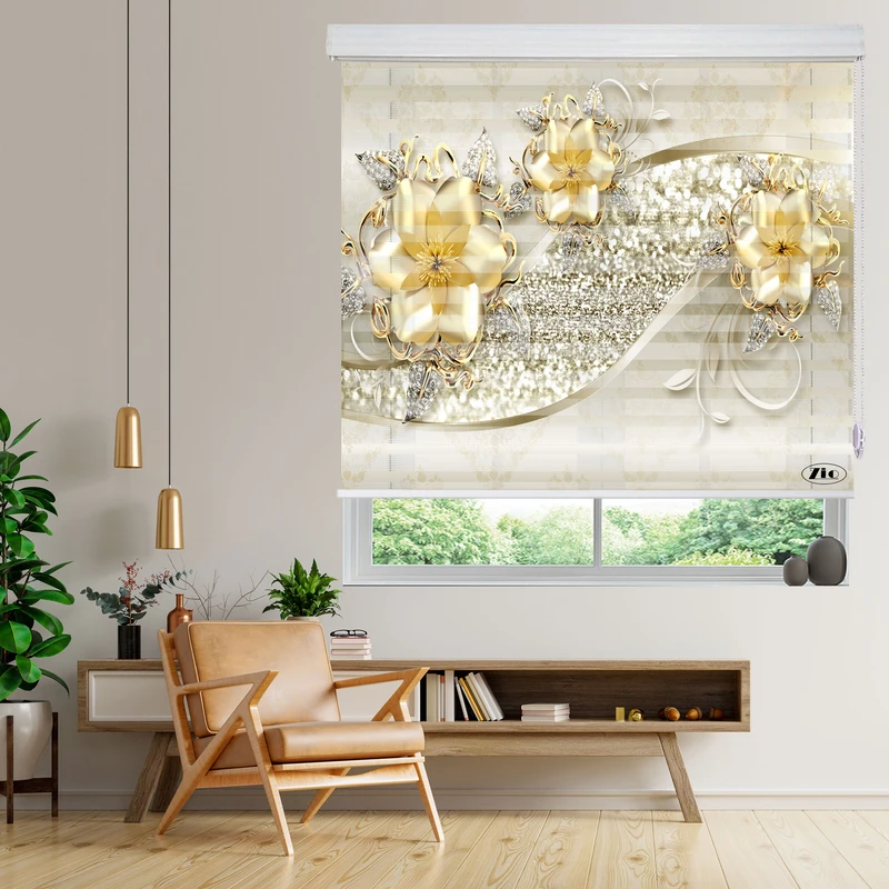 پرده زبرا زیو مدل 3D-1027 سایز 150x150 سانتی متر