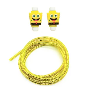 محافظ کابل شارژ و هندزفری طرح باب اسفنجی مدل Spongebob12 بسته سه عددی 