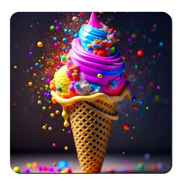  زیر لیوانی طرح بستنی فانتزی کد nzl350