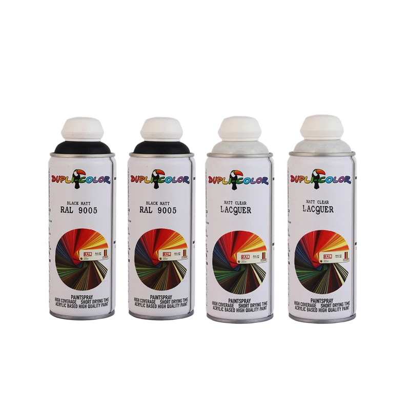 اسپری کیلر مات و مشکی مات دوپلی کالر مدل 4 حجم 400 میلی لیتر مجموعه 4 عددی