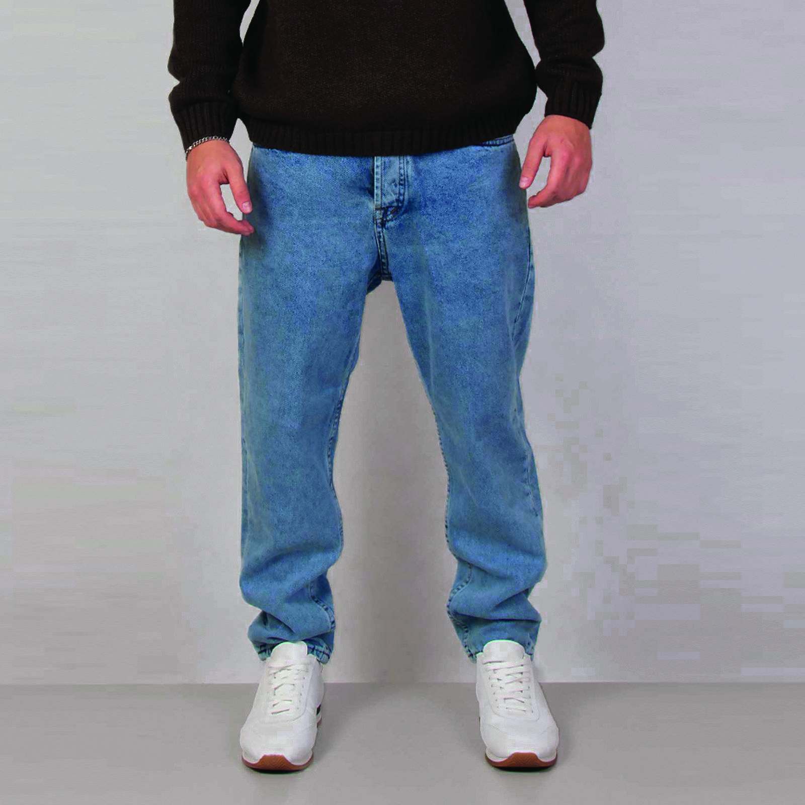 شلوار جین مردانه ان سی نو مدل مام ساده 11 رنگ آبی -  - 1