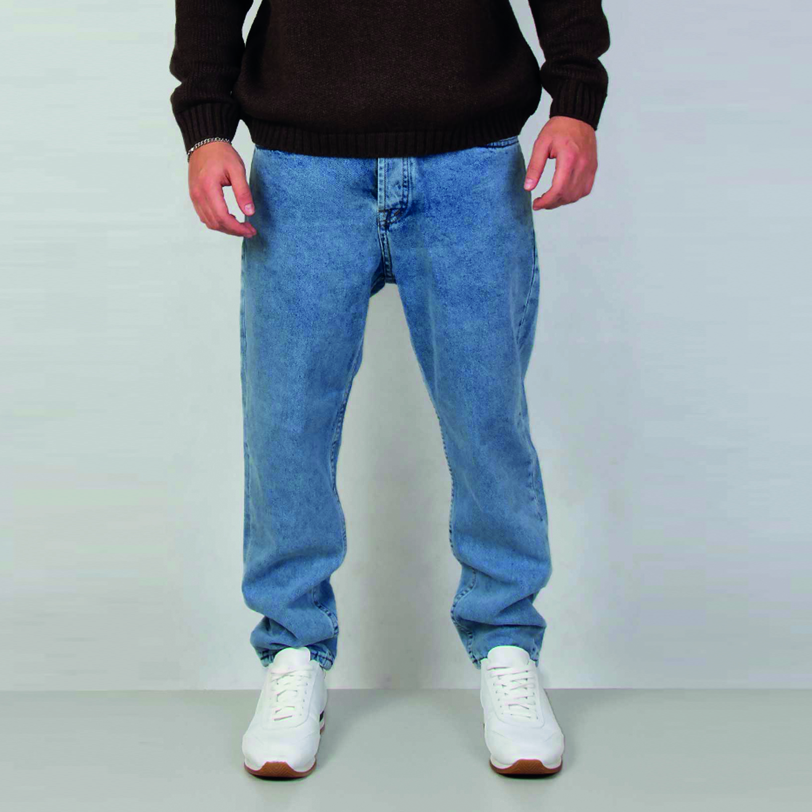 شلوار جین مردانه ان سی نو مدل مام ساده 11 رنگ آبی -  - 2