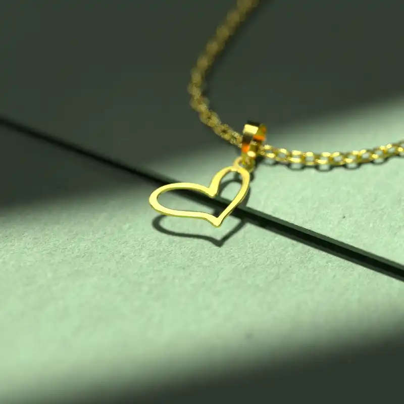 گردنبند طلا 18 عیار زنانه مدوپد مدل قلب کد E1075