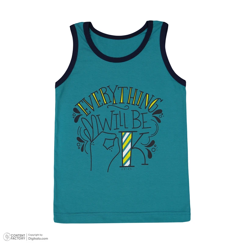 عکس شماره 5 : ست تاپ و شلوارک راحتی پسرانه آریان نخ باف مدل 47625