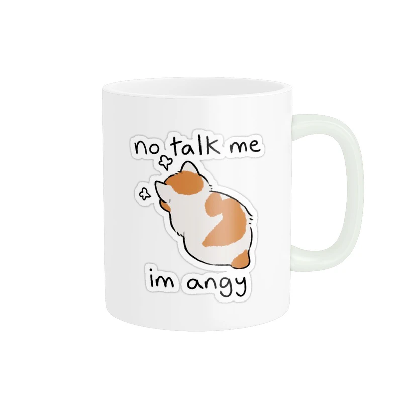 ماگ پاد آفرین مدل گربه بامزه عصبانی کد 1914