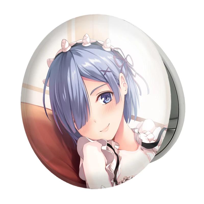 آینه جیبی خندالو طرح رم انیمه ری زیرو ReZero مدل تاشو کد 12844 