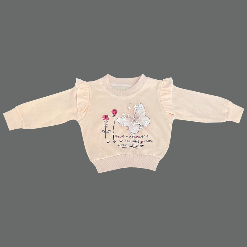 عکس شماره 2 : ست سویشرت آستین بلند و شلوار راحتی دخترانه مدل پروانه