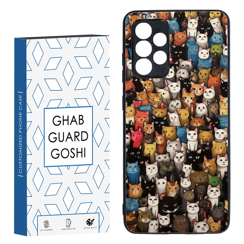کاور قاب گارد گوشی طرح گربه کد TPU-293 مناسب برای گوشی موبایل سامسونگ Galaxy A52