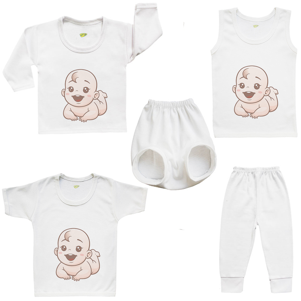 ست 5 تکه لباس نوزادی کارانس مدل SFBT-92