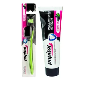 خمیر دندان و مسواک ذغالی پاپیتال مدل 02 