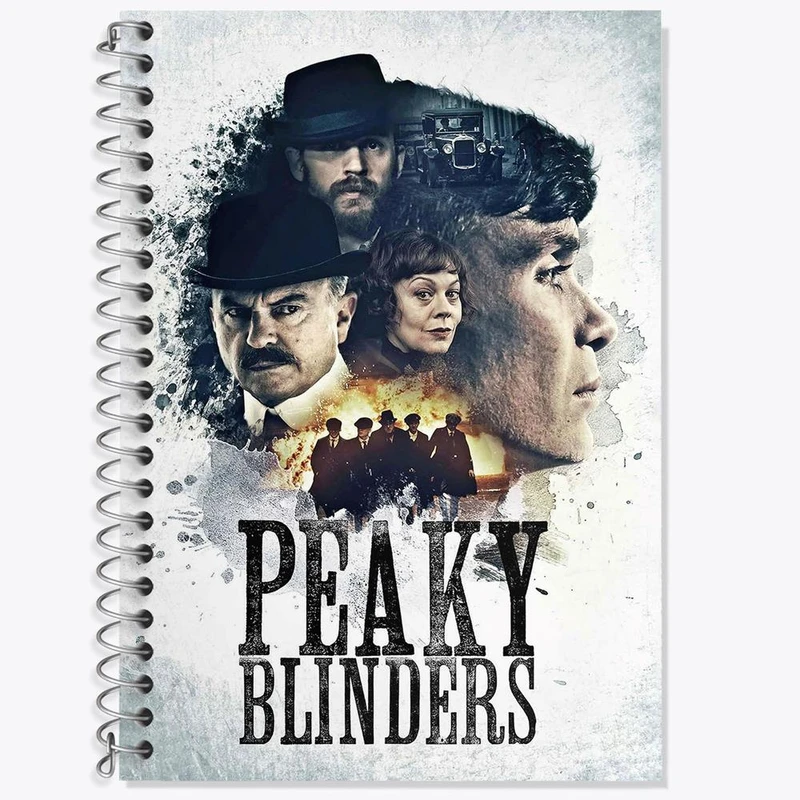 دفتر زبان 50 برگ خندالو مدل سه خط طرح سریال پیکی بلایندرز Peaky Blinders کد 3201