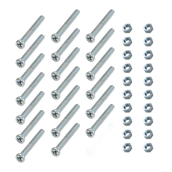 پیچ و مهره مدل M 3-40 مجموعه 40 عددی