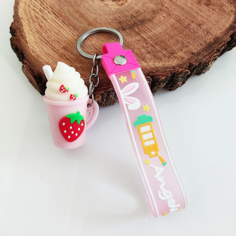 جاکلیدی مدل سیلیکونی طرح لیوان بستنی میوه ای کد DB20