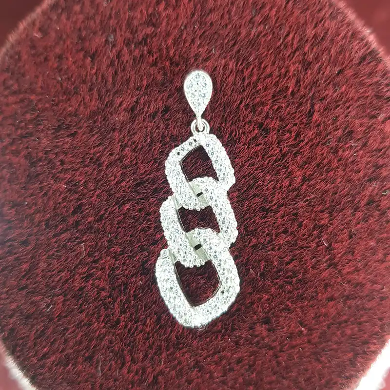 آویز گردنبند نقره زنانه مدل 003