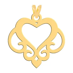 آویز گردنبند طلا 18 عیار زنانه فرشته مدل قلب WNL-000373