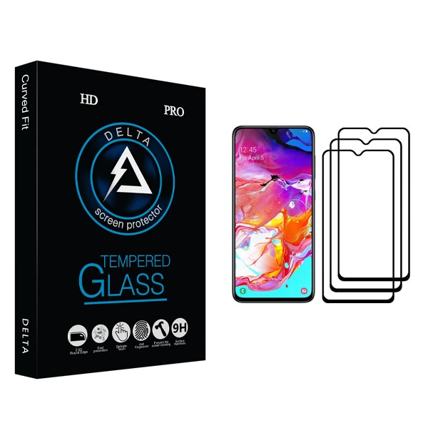محافظ صفحه نمایش دلتا مدل Fit مناسب برای گوشی موبایل سامسونگ Galaxy A70 بسته سه عددی
